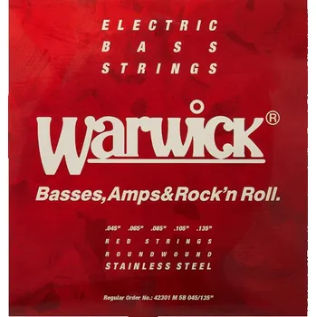 Struna pro kytaru a smyčcový nástroj WARWICK 42301 M Red Label sada strun na 5-ti strunou basu