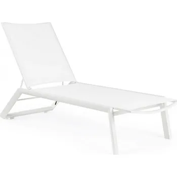 Zahradní lehátko BIZZOTTO Hliníkové lehátko CRUISE bílé 0662241