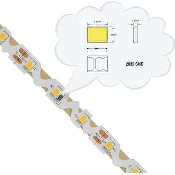 LED páska Ledshopik LED pásek stranově ohebný | 2835 | 60LED | 12W | 12V | IP20 | 8MM | - STUDENÁ BÍLÁ - 6500K