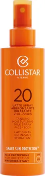 Přípravek na opalování Collistar Smart Sun Protection Tanning Moisturizing Milk Spray SPF20 200 ml