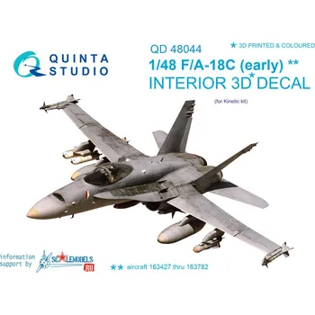 Plastikový model Quinta studio 1/48 F/A-18C early 3D-Print&colour Interior (KIN)