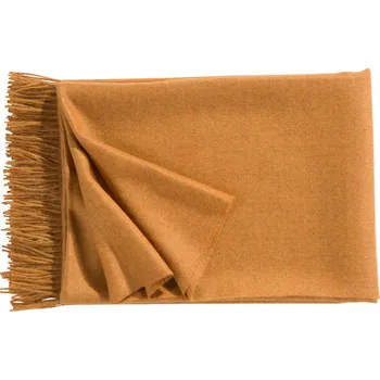 Přehoz na lůžko CHRISTIAN FISCHBACHER Vlněný přehoz PURO žlutý