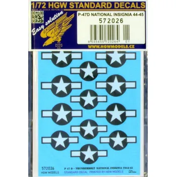 Plastikový model HGW 1/72 Decals P-47D National Insignia 1944-45