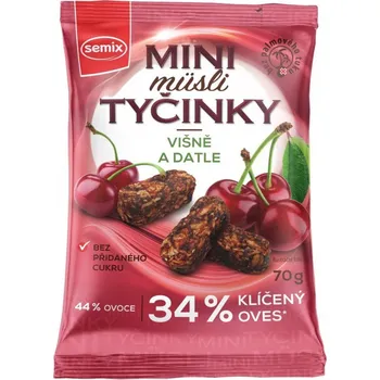 Semix Mini müsli tyčinky s višněmi bez lepku 70 g