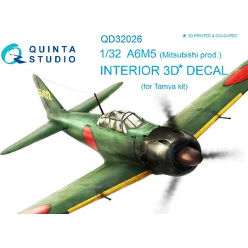 Plastikový model Quinta studio 1/32 Mitsubishi A6M5 3D-Print & col.Interior (TAM)