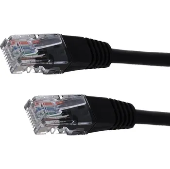 Kabel Patch kabel U/UTP RJ45 Cat5e PP12 černá Délka: 1m
