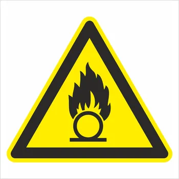 Nebezpečné oxidující látky ISO 7010 samolepící vinylová fólie 100 x 100 mm
