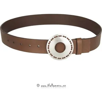 Opasek Opasek HIDESIGN s kulatou sponou WB-11 světle hnědý, vel. 30" (XXS) - obvod pasu cca 73-84 cm