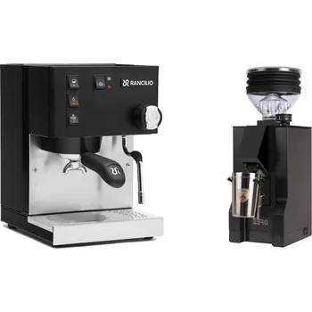 Kávovar Rancilio Silvia E, black + Eureka Mignon Zero, BL black