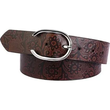 Opasek Opasek HIDESIGN se zlatým kováním SS10W02, hnědá embosovaná kůže, vel. 36" (M) - obvod pasu cca 86-99 cm