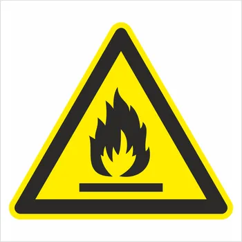Značení Nebezpečné hořlavé látky ISO 7010 samolepící vinylová fólie 100 x 100 mm