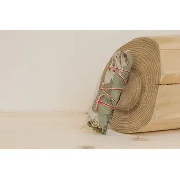 Vonná tyčinka Šalvěj Bílá + Eukalyptus (Kalifornie), vykuřovací svazek Mini - 10 cm