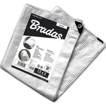 Bradas Vyztužená plachta se zesílenou mřížkou 100 g/m2 stříbrná, 3 x 4 m