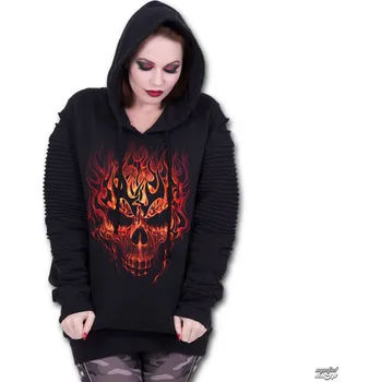 Dámská mikina mikina s kapucí dámské - SKULL BLAST - SPIRAL - T152F275 - XL