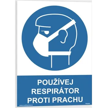 Používej ochranu dýchacích cest proti prachu Samolepka 210 x 297 mm (A4) tl. 0.1 mm - Kód: 02190