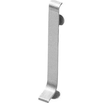 soklová lišta NOVÁK Spojka pro lištu 60mm PVC ABS stříbro, 2ks AASE 60-SP/ABS