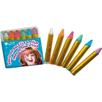 Anděl Přerov Perleťové barvy na obličej + tělo 6 ks Speciální výtvarná barva Anděl Přerov Perleťové barvy na obličej + tělo 6 ks