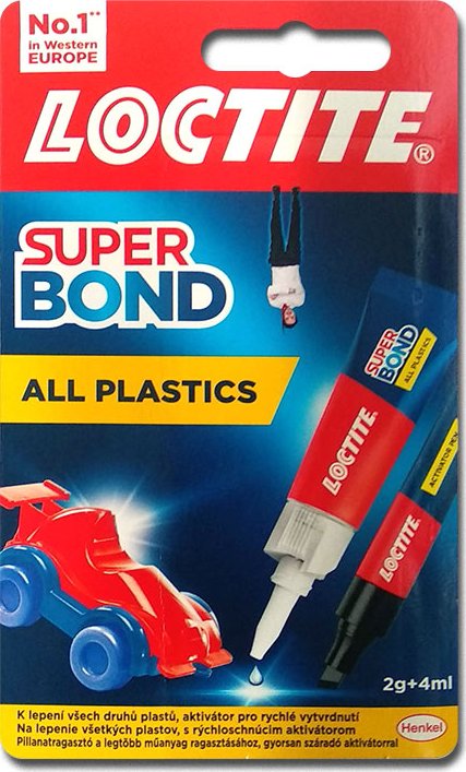 Loctite Super Bond All Plastic 2g + 4ml (Speciální sekundové lepidlo na plasty)