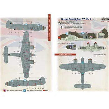 Plastikový model Print Scale 1/48 Beaufighter Mk.X Part 2 (wet decals)