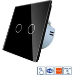 WELAIK skleněný dotykový vypínač kompletní ř.5 WiFi- černý