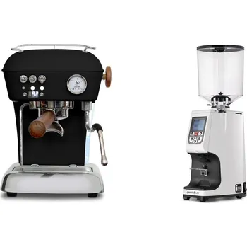 Kávovar Ascaso Dream PID, Dark Black + Eureka Atom Specialty 75, white