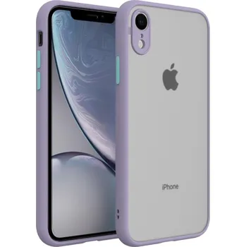 Pouzdro na mobilní telefon Matně průhledný kryt s barevným rámečkem pro iPhone X/XS Barva: Fialová