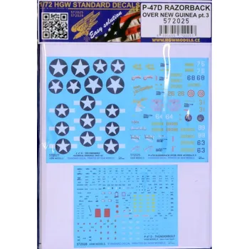 Plastikový model HGW 1/72 Decals P-47D Thunderbolt 58th FG o.N.Guinea 3