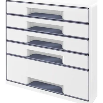 Zásuvkový kontejner Leitz wow, zásuvkový box 5 zásuvek šedý 52142001