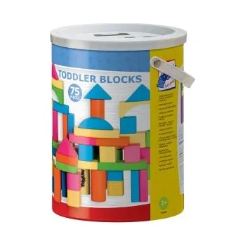 ostatní stavebnice Woody Stavebnice kostky barevné - pastelové, 75 d.