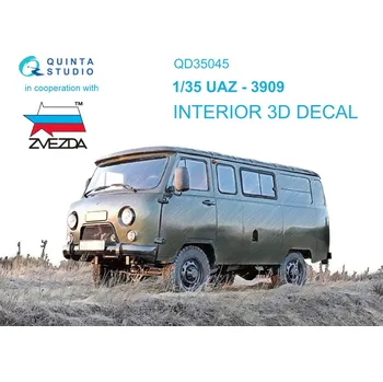 Plastikový model Quinta studio 1/35 UAZ-3909 3D-Print&col. Interior (ZVE)