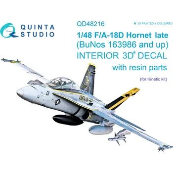 Plastikový model Quinta studio 1/48 F/A-18D Late 3D-Print&col. Interior w/ resin