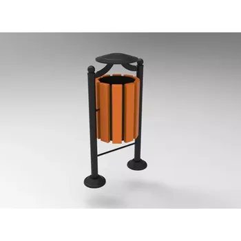 Venkovní odpadkový koš PROFICITY Venkovní koš Palermo Barevná kombinace: Mahagon