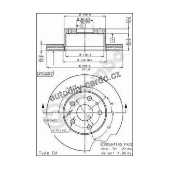 Brzdový kotouč Brzdový kotouč BREMBO 09.3800.10 - FERRARI