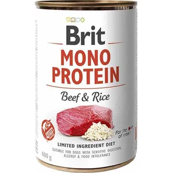 Brit Mono Protein - Beef & Brown Rice konzerva 12x 400 g