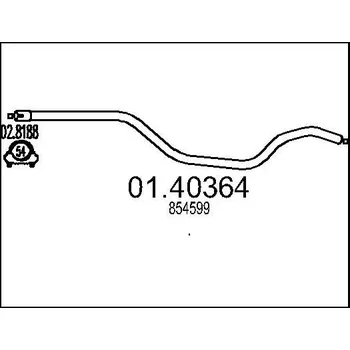 Výfuková trubka Výfuková trubka MTS 01.40364
