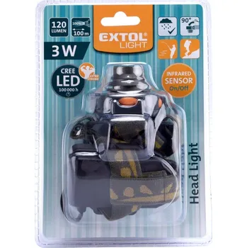 Čelovka čelovka 120lm CREE s IR čidlem, CREE 3W XPE LED