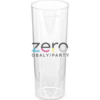 Jednorázové nádobí Pohárek (kelímek) nápojový KRYSTAL 'longdrink' 0,02/0,04/0,3 l - transp.