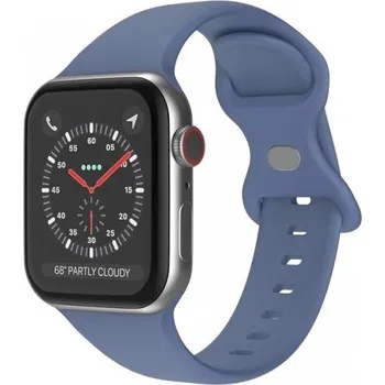 Řemínek na hodinky Silikonový řemínek s motýlkovou přezkou pro Apple Watch Ultra 49mm / 46mm / 45mm / 44mm / 42mm - ledově modrý