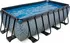 Bazén Exit Toys Stone pool 4 x 2 x 1,22 m šedý + písková filtrace + schůdky