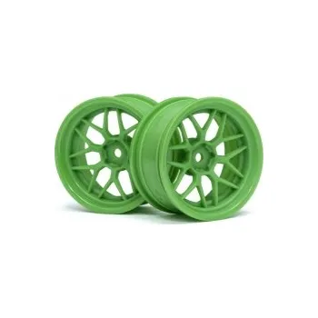 RC vybavení TECH 7 zelené disky 52x26x+6mm OFFSET (2 ks)