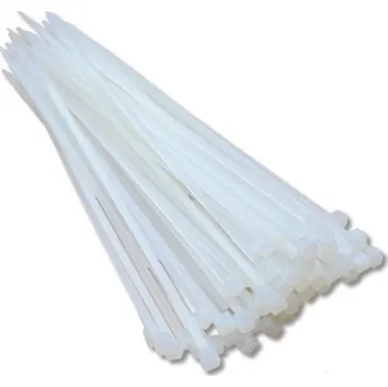 Organizace kabelů Technik Stahovací pásky bílé VPP 4,8x385 (100ks)