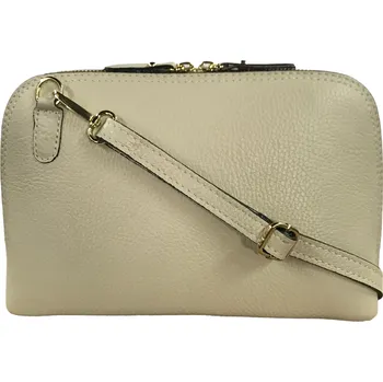 Kabelka Vera Pelle Dámská kožená crossbody kabelka světle béžová 3575 D37 LATTE