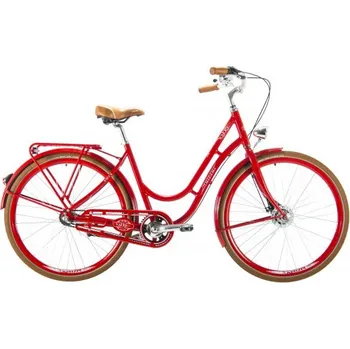 Městské kolo Kenzel Nostalgic Deluxe 3spd 28" 2025 červeno-bílé