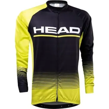 cyklistický dres Cyklistický dres HEAD pánský černá/žlutá vel.M