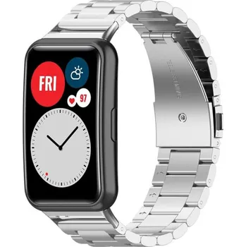 Ostatní příslušenství k chytrým hodinkám eses Kovový řemínek pro Huawei Watch Fit a Huawei Watch Fit New - Stříbrný