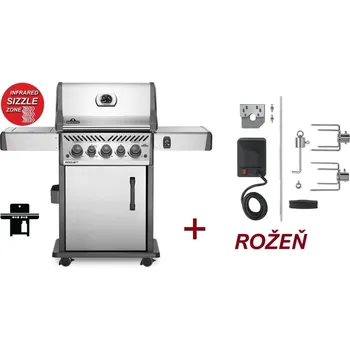 Zahradní gril Napoleon Nerezový plynový gril s rotiserii Rogue SE 425 Napoleon