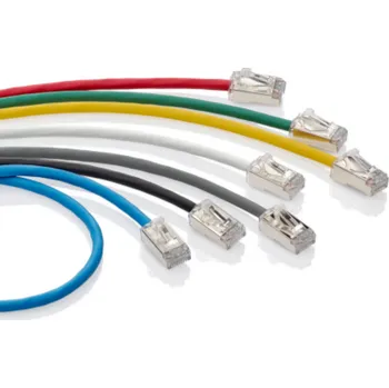 Síťový kabel H6A10-03L Propojovací kabel High-Flex, tenký, RJ45/RJ45,Cat.6A, U/FTP, AWG28, 0,91m, modrý