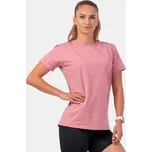 NEBBIA Dámské tričko Invisible Logo Old Rose S růžová