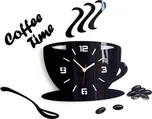 ModernClock Coffee nástěnné hodiny černé