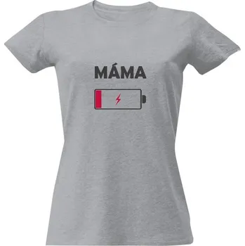 Dámské tričko Tričko s potiskem Baterie vybitá dámské